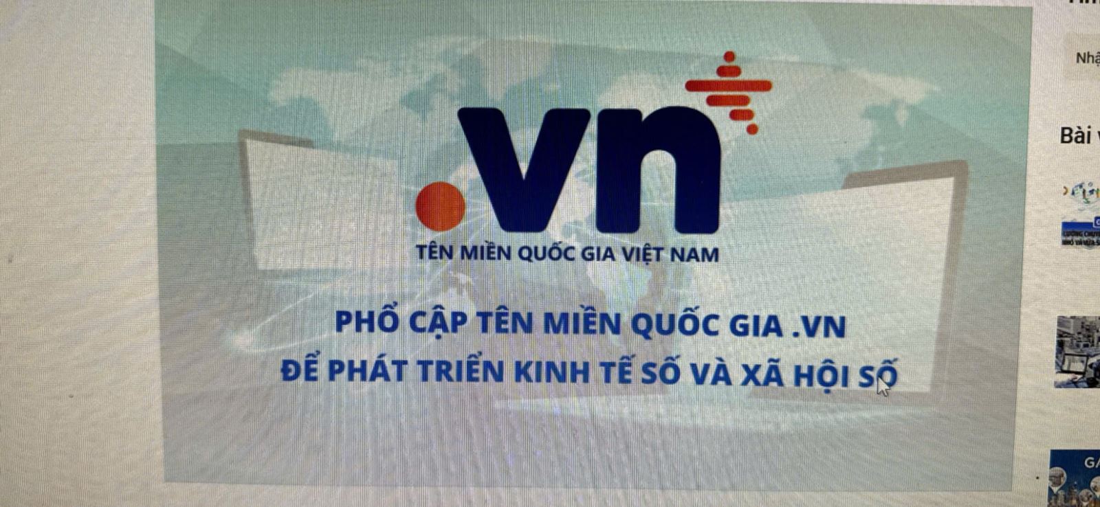 Phổ cập tên miền quốc gia .vn để phát triển kinh tế số và xã hội số